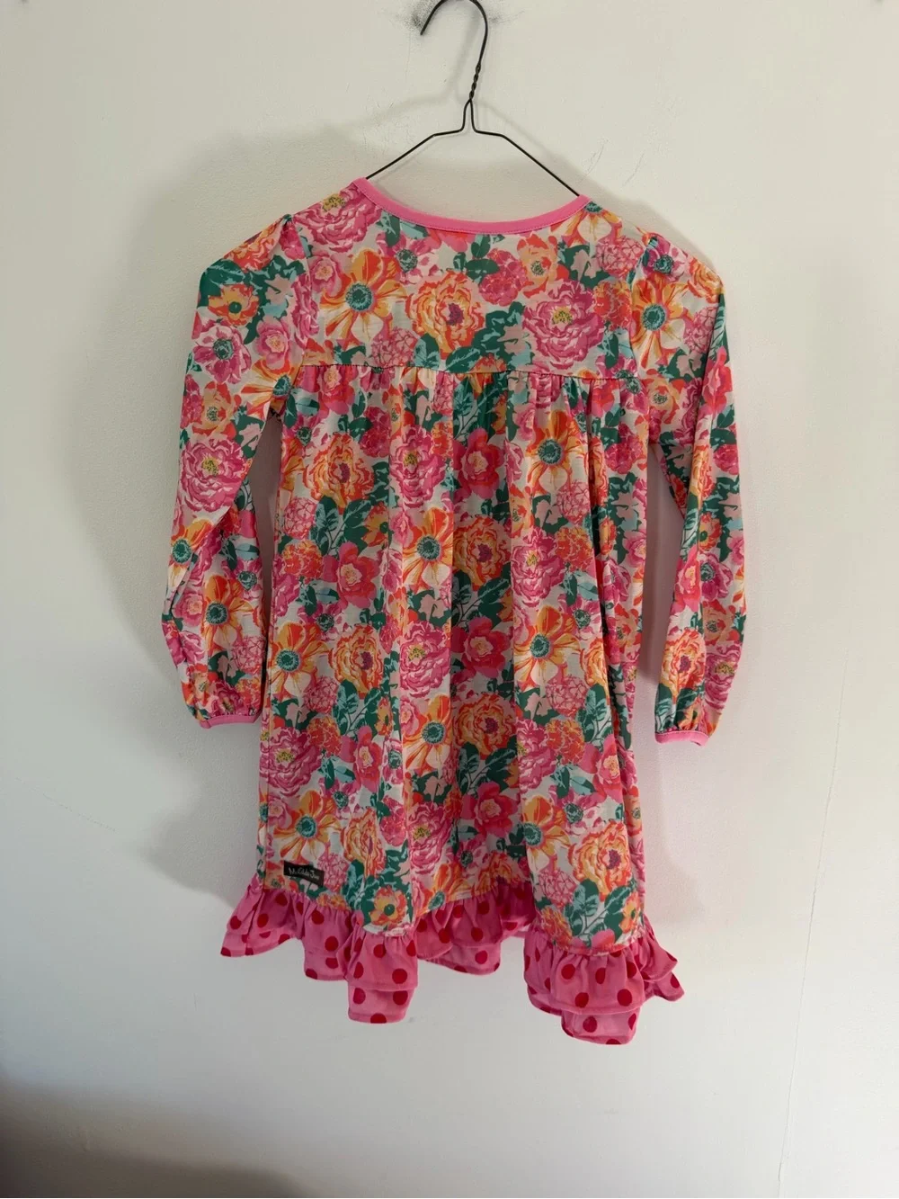 Matilda Jane Multicolor Floral Nightgown with Polka Dot Pockets